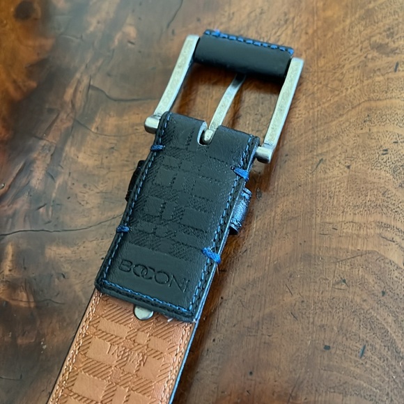 40” BOCONI Nashville Black Leather Mens Belt 40/100 NWOT - Picture 6 of 8